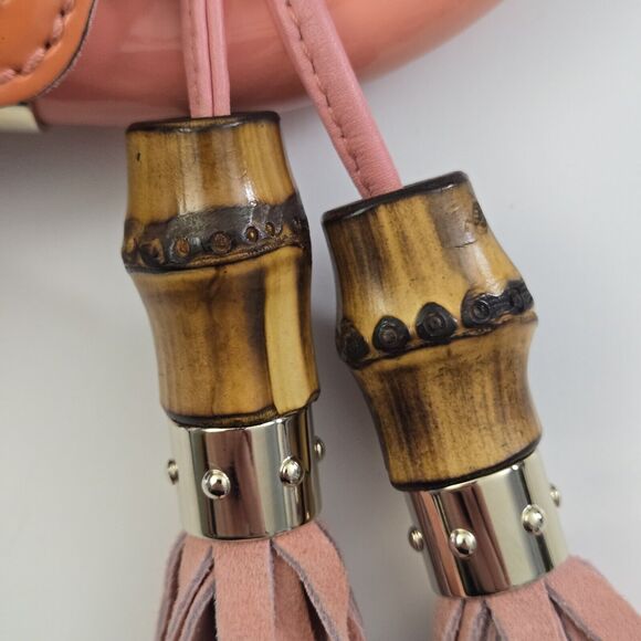 Gucci Patent Leather Mini Indy Handle Bag Pink With Original Dustbag - Small - Picture 10 of 15